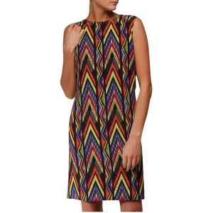 M Missoni multicolour zig-zag sleeveless silk shift dress
